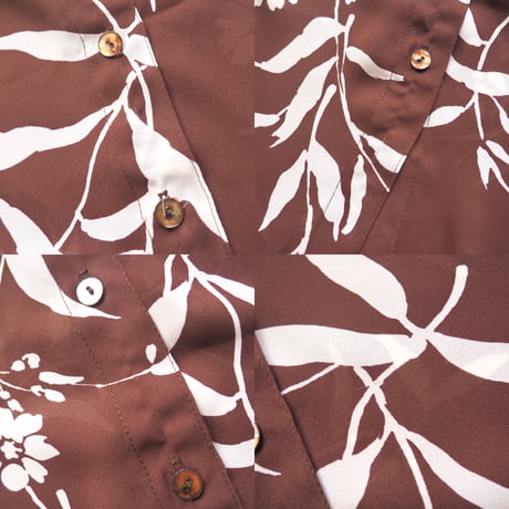 "Coldwater Creek" brown sheer floral blouse