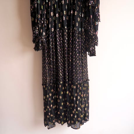 90s "ANGIE" metallic chiffon maxi dress