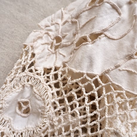 80s silk crochet embroidered jacket