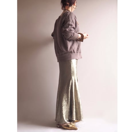 "Scarlet Roos" gold mermaid maxi skirt