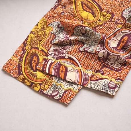 vintage african batik embroidered blouse
