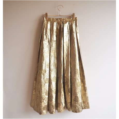"MODA INTL" gold floral maxi skirt