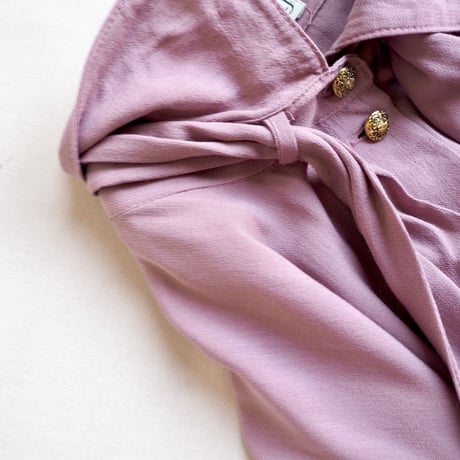 80s lavender modal design blouse