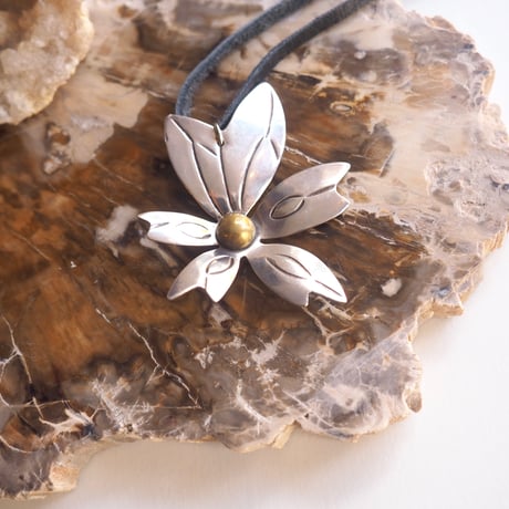 vintage Mexico silver925 floral necklace