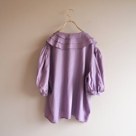"lecomte" ruffle design silk blouse