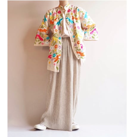 70s floral embroidered jacket
