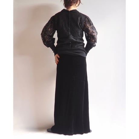 〜70s lace beaded design sweater