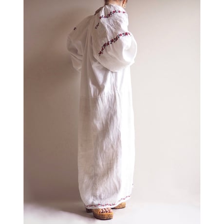 vintage ukrainian embroidered maxi dress