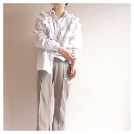 80〜90s folk cotton ruffle blouse