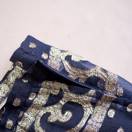 70s "Nelly De Grab" sheer metallic maxi skirt