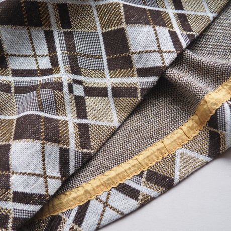 70s "Jan Celeste Ltd." metallic plaid maxi skirt