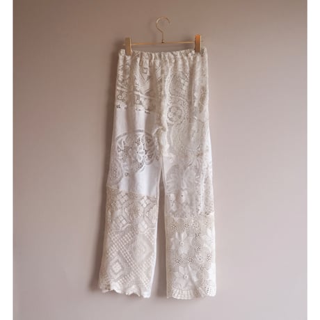 original remake patchwork lace pants
