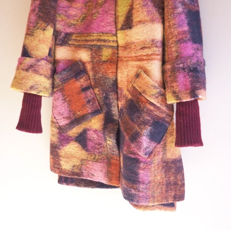 vintage big collar design coat
