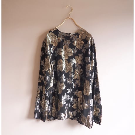 80s〜 "JH Collectibles" metallic floral blouse