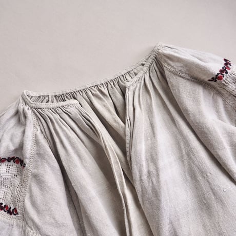 vintage ukrainian embroidered linen maxi dress