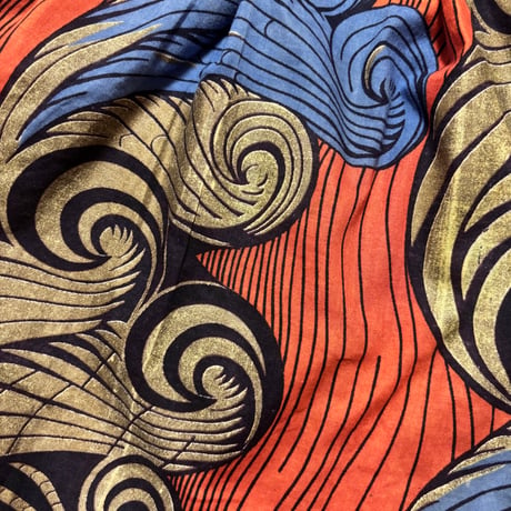 "The African Village" big collar tunic dress & skirt (OR×BU)