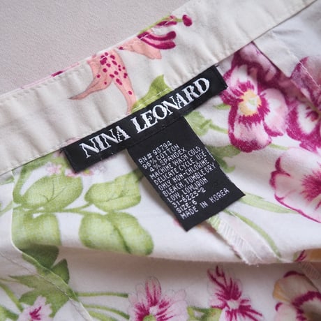 "NINA LEONARD" floral pants