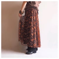 90s "Carole Little Sport" lace tiered midi skirt