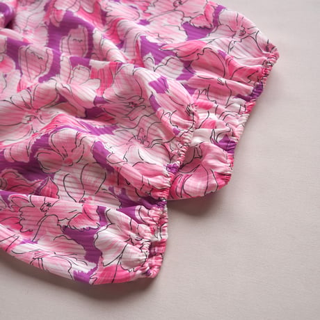 80s "Diane Freis" floral ruffle blouse (PK)