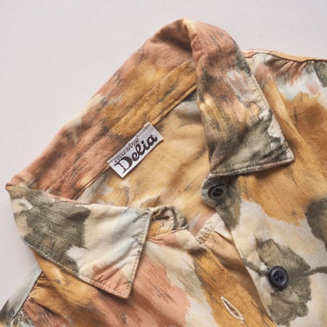 vintage floral gather blouse