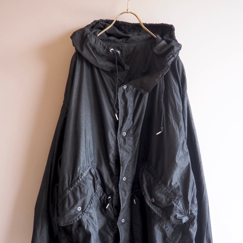 80s U.S army snow camo parka (over dyed/BK) | N