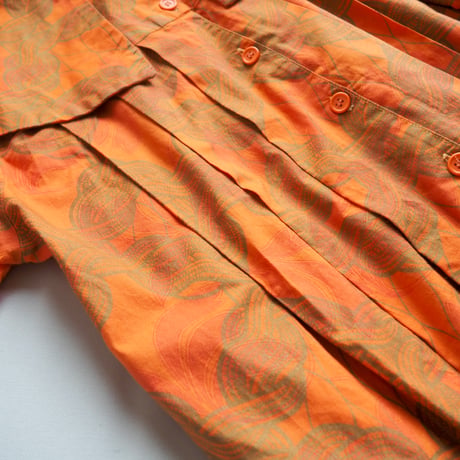 vintage big collar african batik tunic dress & skirt