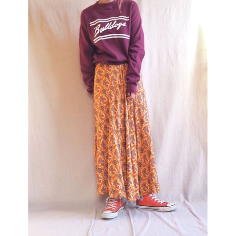 Liz claiborne rayon paisley flare maxi skirt