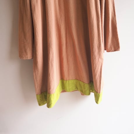 vintage flare sleeve bicolor tunic dress