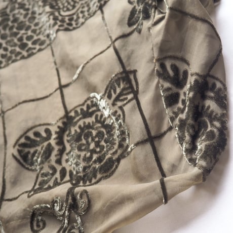 "Coldwater Creek" botanical velvet sheer blouse