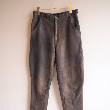 made in Finland leather tapered pants