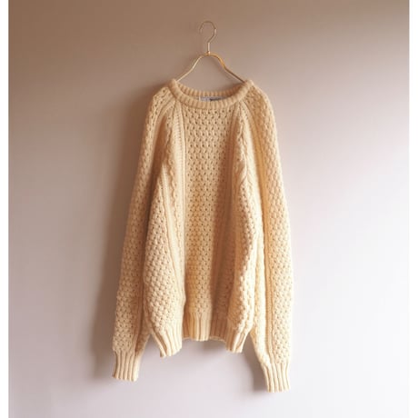 made in Ireland aran knit sweater