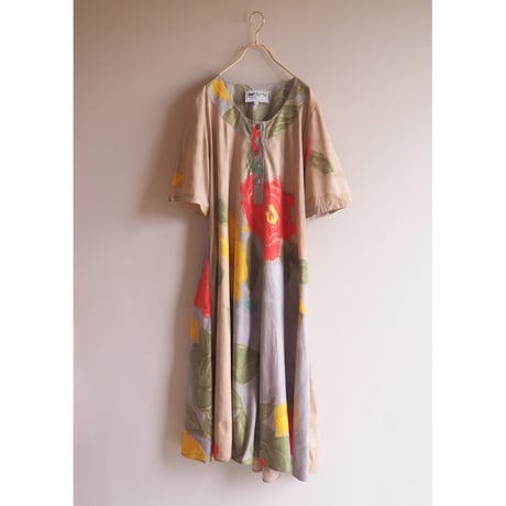 made in Italy floral cotton flare dress