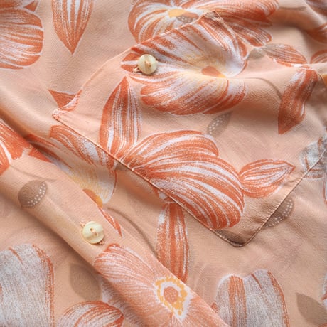 vintage sheer oversized floral blouse