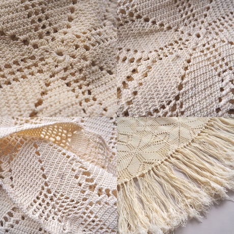 original remake crochet fringe maxi skirt