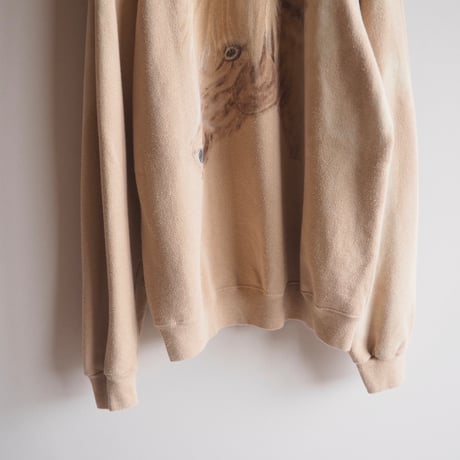 80s "Hanes" fade horse print sweatshirt