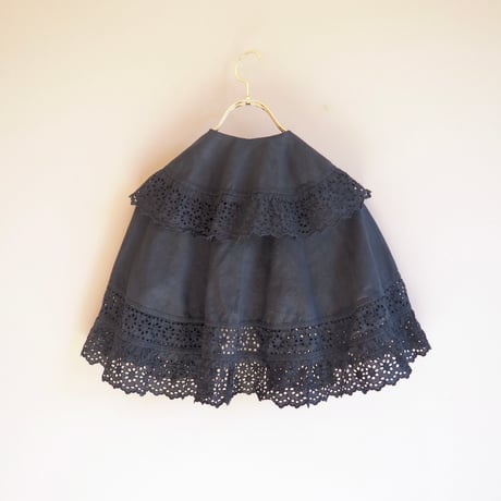 antique cotton lace collar cape