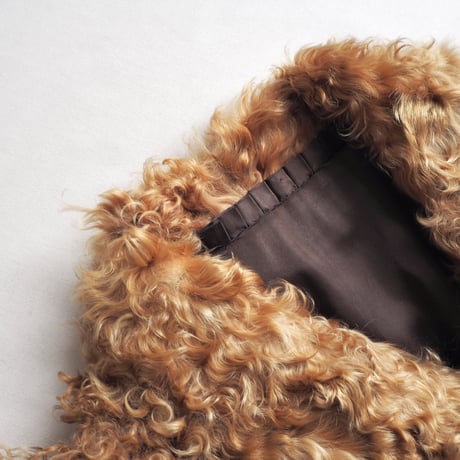 vintage curly lamb fur jacket