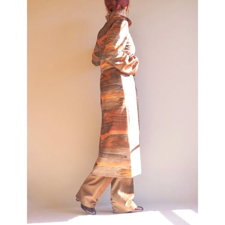 70s abstract print house midi dress