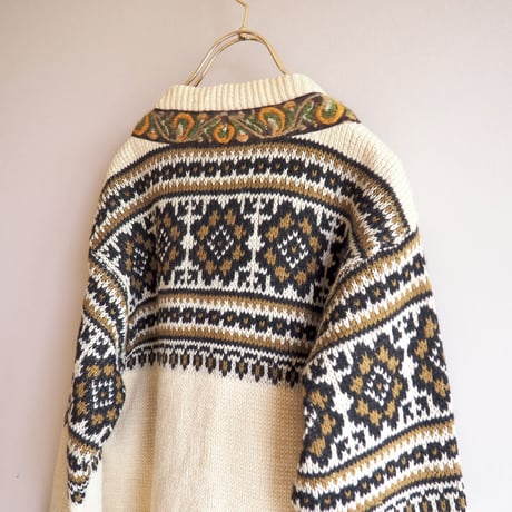 "Nordstrikk" ivory nordic cardigan