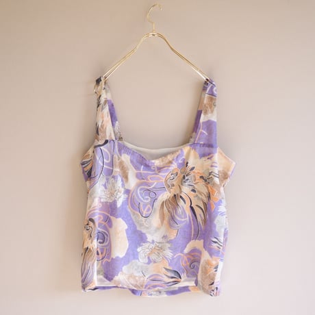 vintage "HARDOB" abstract print tops & robe