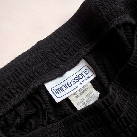 "impressions" black textured easy pants