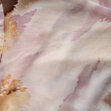 70s watercolor blouse & maxi dress set