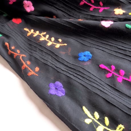 70s Mexican embroidered maxi dress