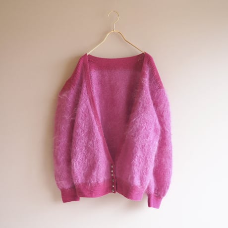 vintage pink mohair design cardigan