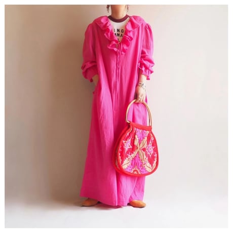 70s〜 "Chiha" ruffle maxi dress