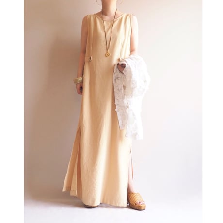 vintage design sleeveless maxi dress