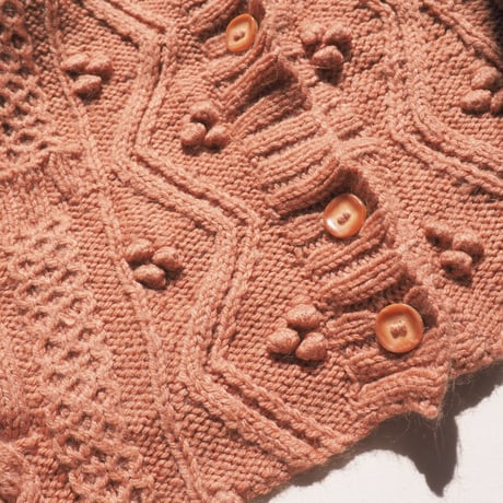 vintage popcorn oversized cardigan