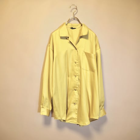 oversized yellow satin shirts