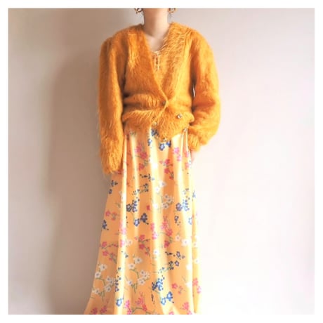 80s made in France mohair cardigan