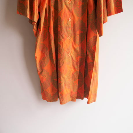 vintage big collar african batik tunic dress & skirt